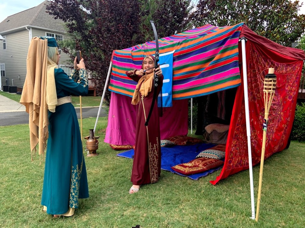 Ertugrul-themed party DIY Kayi Tent, Halime Costume