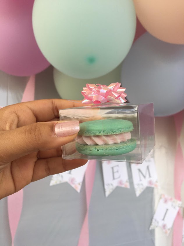 Individually wrapped pastel-colored macarons from Hani's Home Kitchen